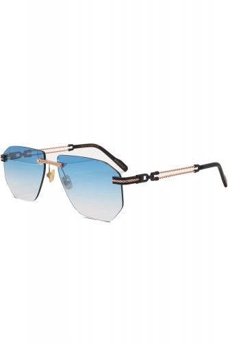 Bust Out - Occhiali da sole glasant in metallo squadrati unisex nero/oro -