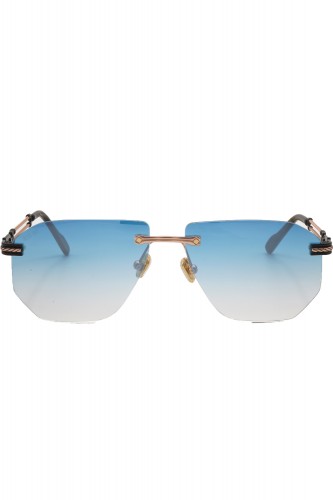 Bust Out - Occhiali da sole glasant in metallo squadrati unisex nero/oro - 2