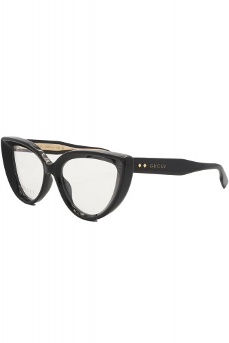 Gucci - Occhiali da vista in celluloide cat eye per donna nero - GG1530O 001