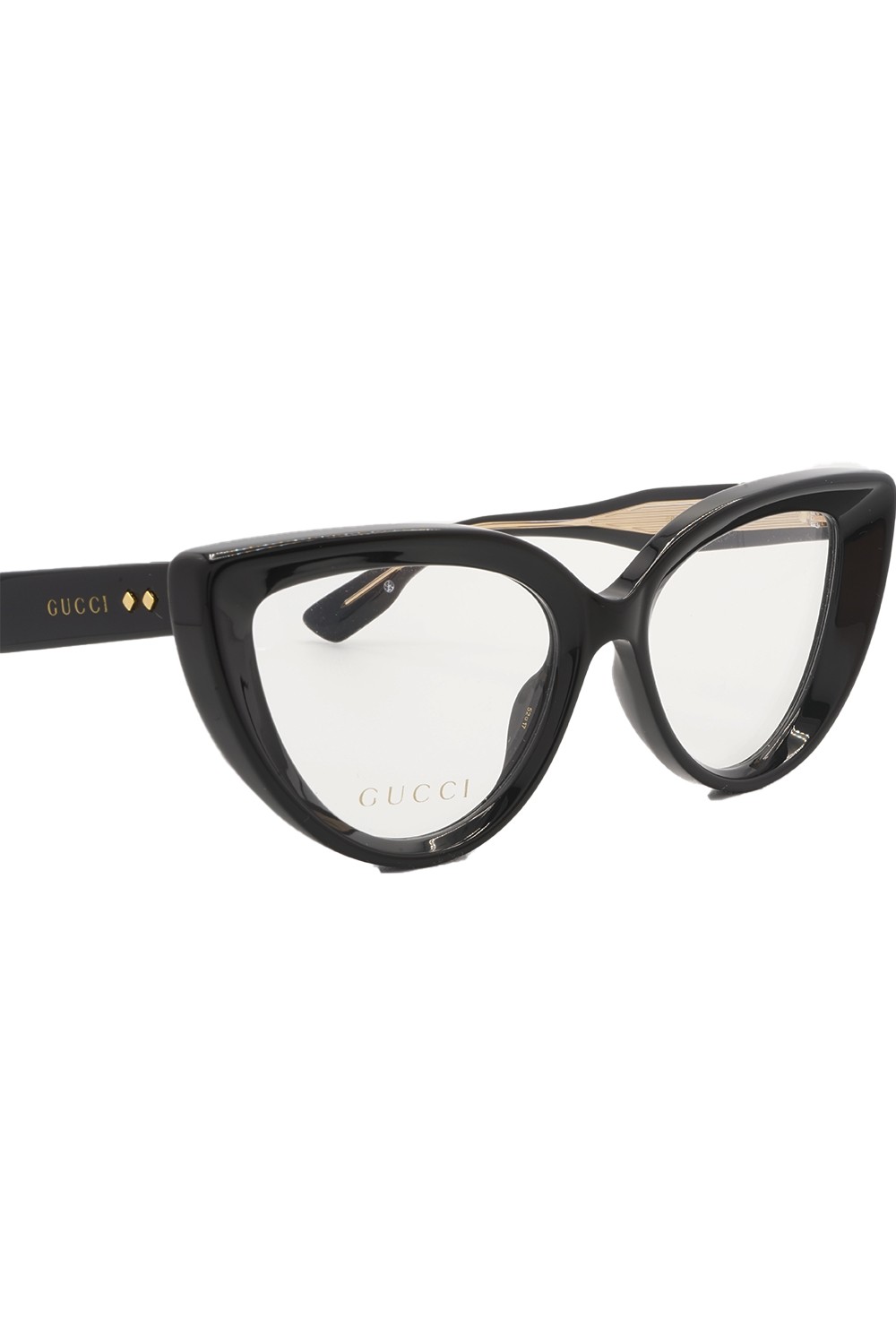 Gucci - Occhiali da vista in celluloide cat eye per donna nero - GG1530O 001