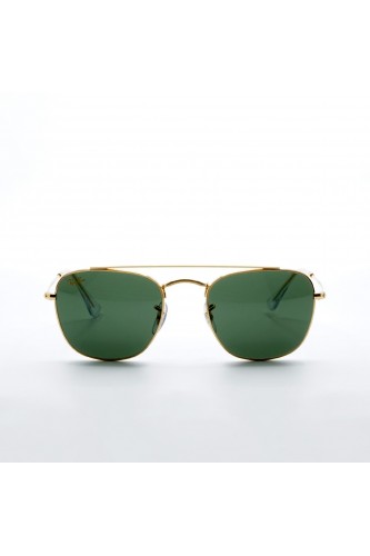 Ray-Ban - Occhiali da sole in metallo squadrati unisex oro - RB3557 9196/31 2