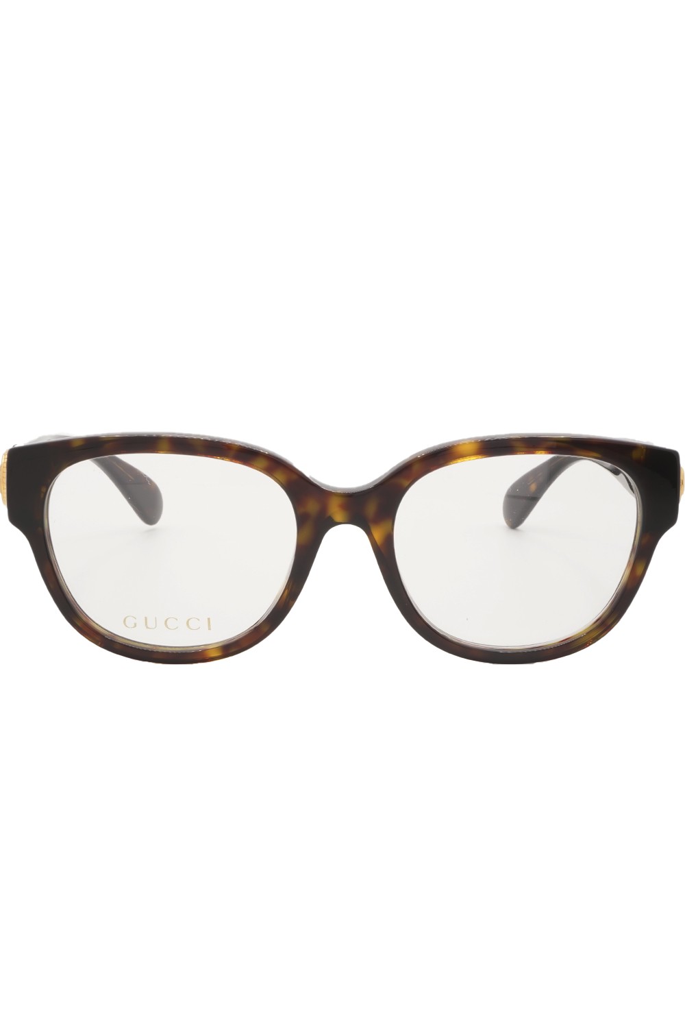 Gucci - Occhiali da vista in celluloide tondi per donna tartarugato - GG1411O