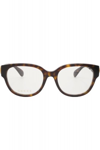 Gucci - Occhiali da vista in celluloide tondi per donna tartarugato - GG1411O