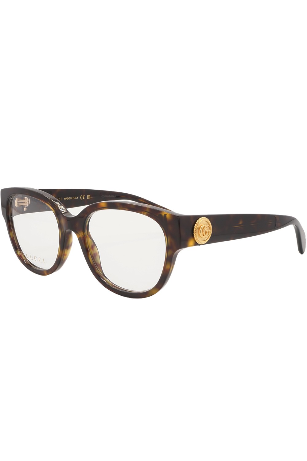 Gucci - Occhiali da vista in celluloide tondi per donna tartarugato - GG1411O