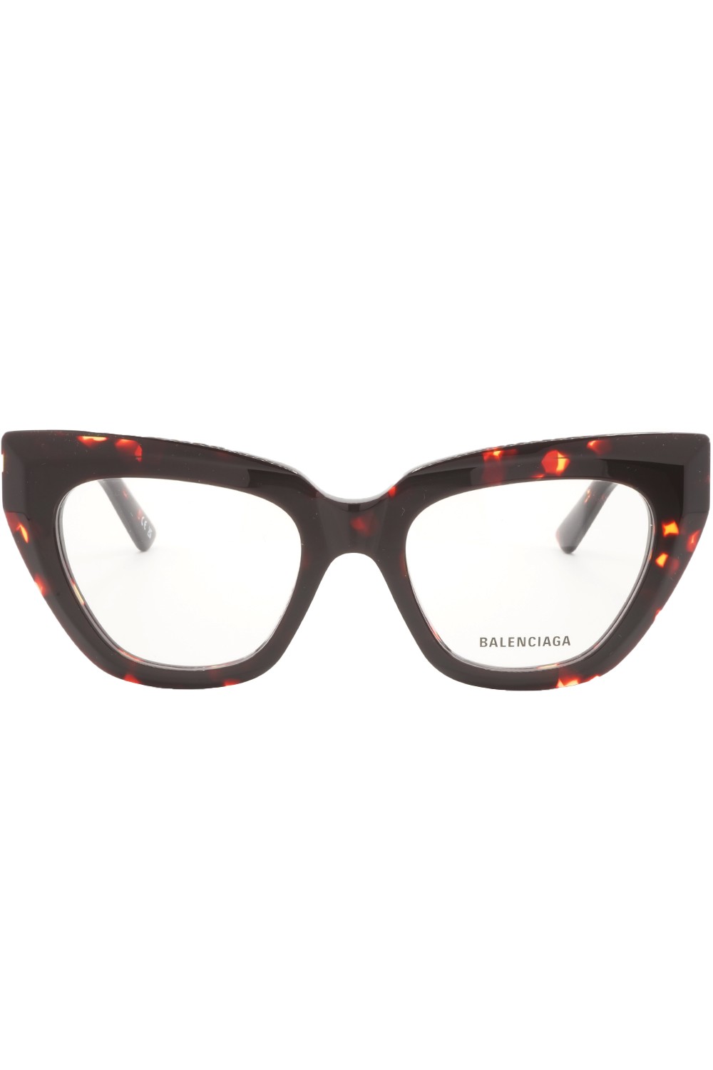 Balenciaga - Occhiali da vista in celluloide cat eye per donna tartarugato -