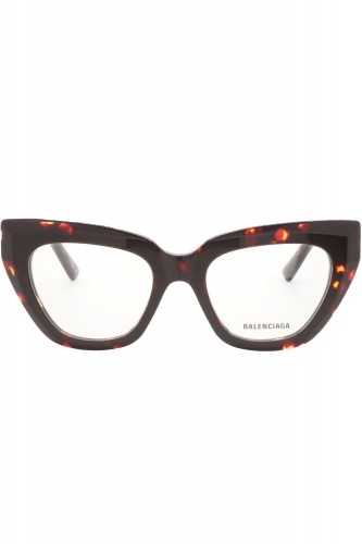 Balenciaga - Occhiali da vista in celluloide cat eye per donna tartarugato -