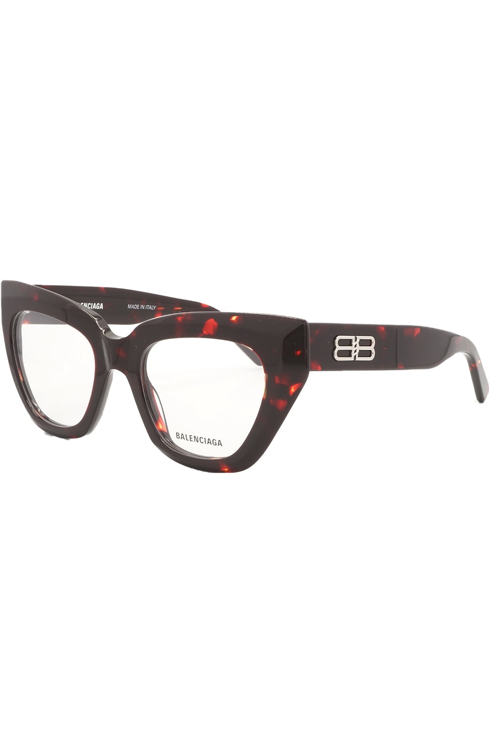 Balenciaga - Occhiali da vista in celluloide cat eye per donna tartarugato -