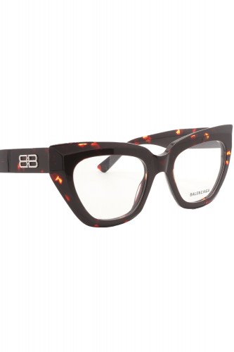 Balenciaga - Occhiali da vista in celluloide cat eye per donna tartarugato -