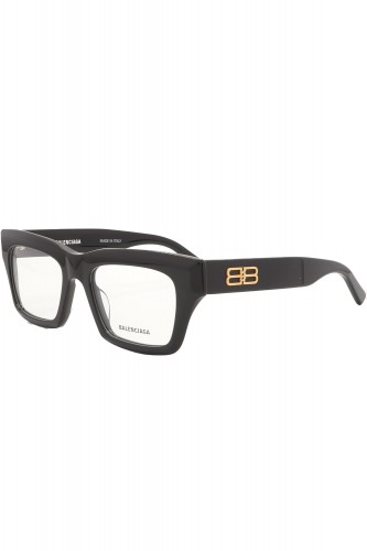 Balenciaga - Occhiali da vista in celluloide rettangolari unisex nero - BB0240O