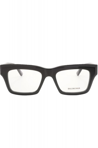 Balenciaga - Occhiali da vista in celluloide rettangolari unisex nero - BB0240O