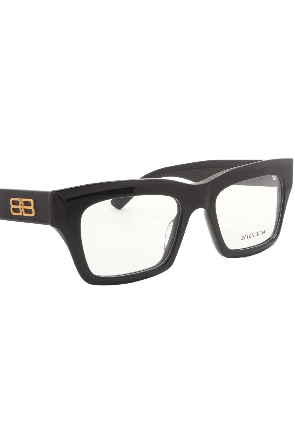 Balenciaga - Occhiali da vista in celluloide rettangolari unisex nero - BB0240O