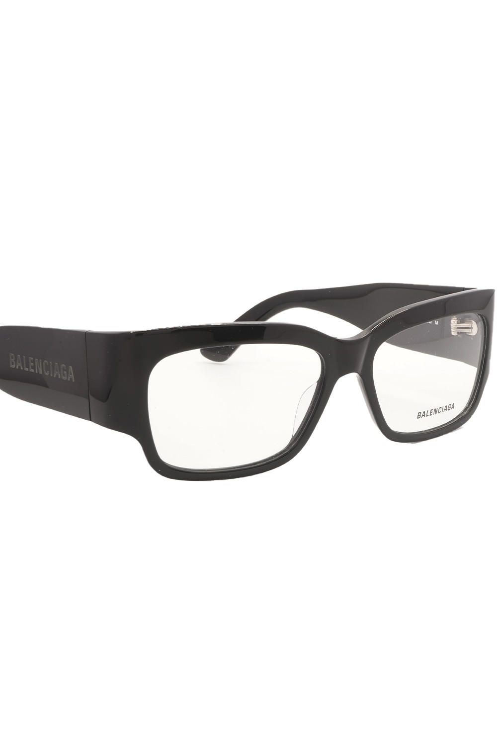 Balenciaga - Occhiali da vista in celluloide rettangolari per uomo nero -