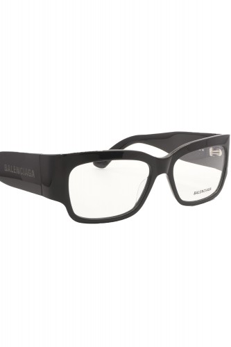 Balenciaga - Occhiali da vista in celluloide rettangolari per uomo nero -