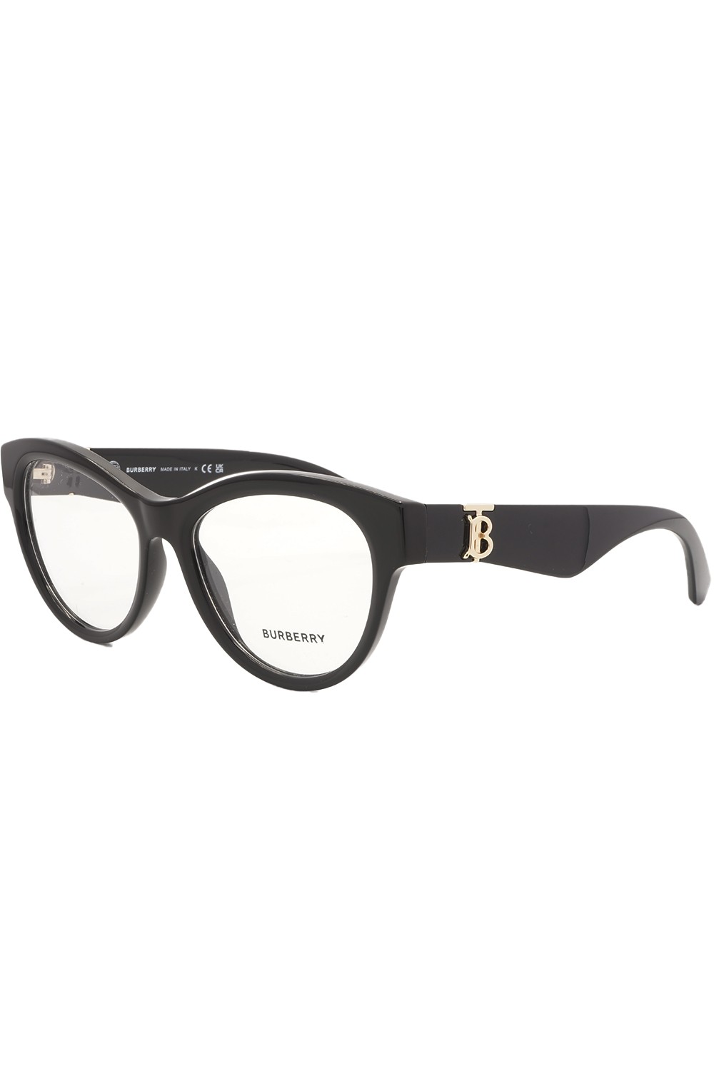 Burberry - Occhiali da vista in celluloide tondi per donna nero - B2404 3001