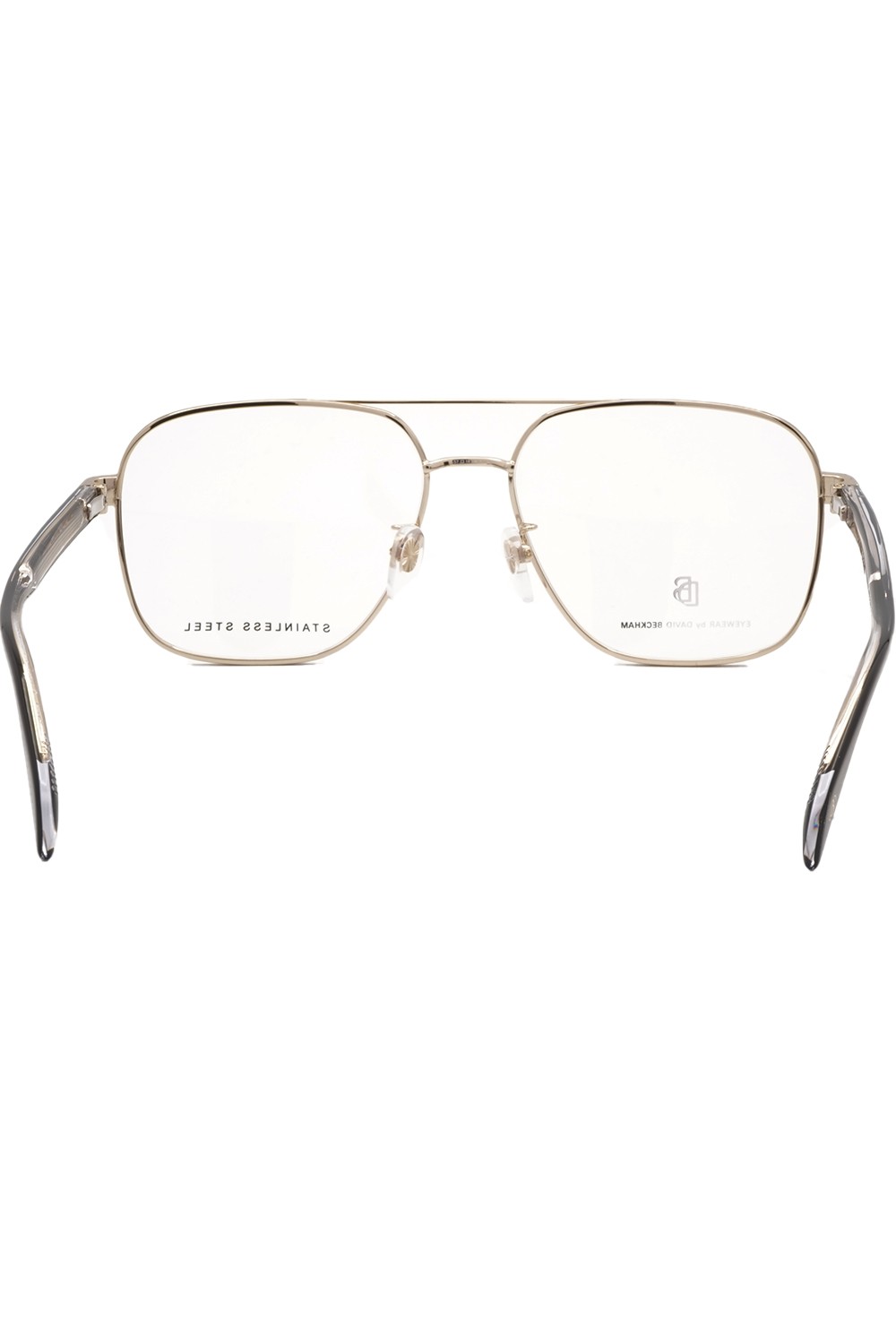 David Beckham Eyewear - Occhiali da vista in metallo squadrati per uomo oro -
