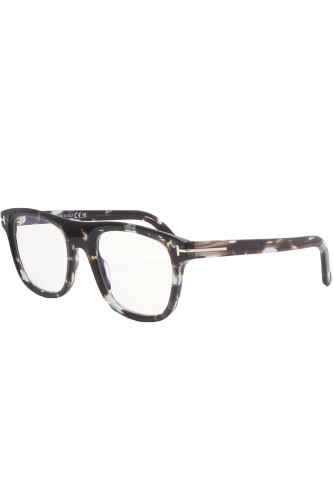 Tom Ford - Occhiali da vista in celluloide squadrati per uomo tartarugato -