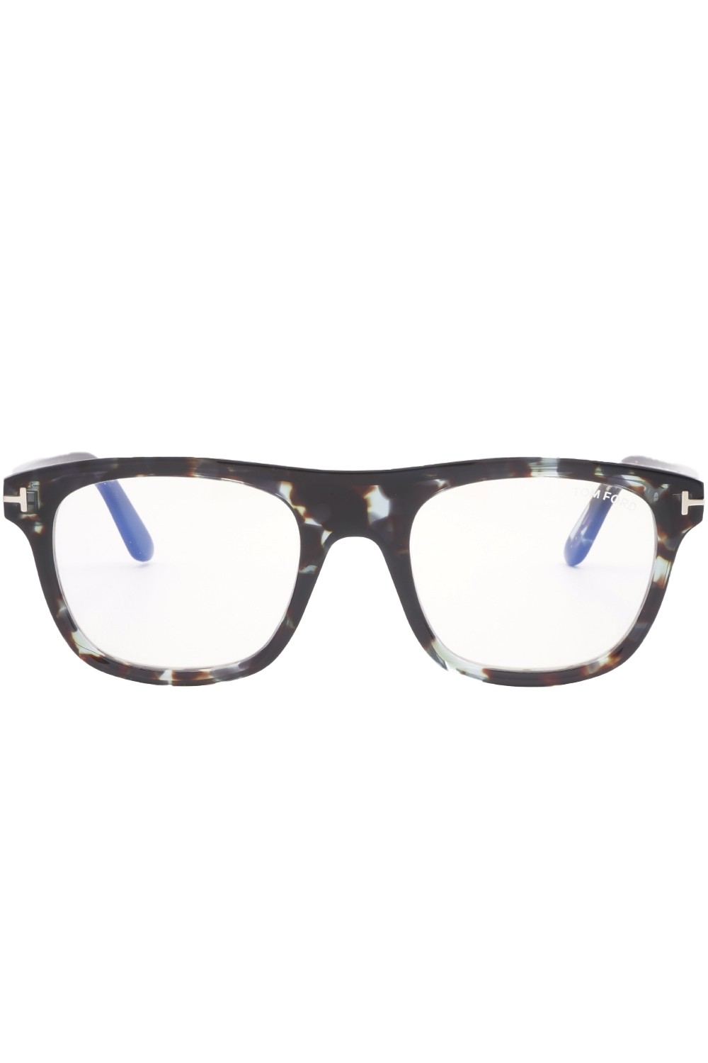 Tom Ford - Occhiali da vista in celluloide squadrati per uomo tartarugato -