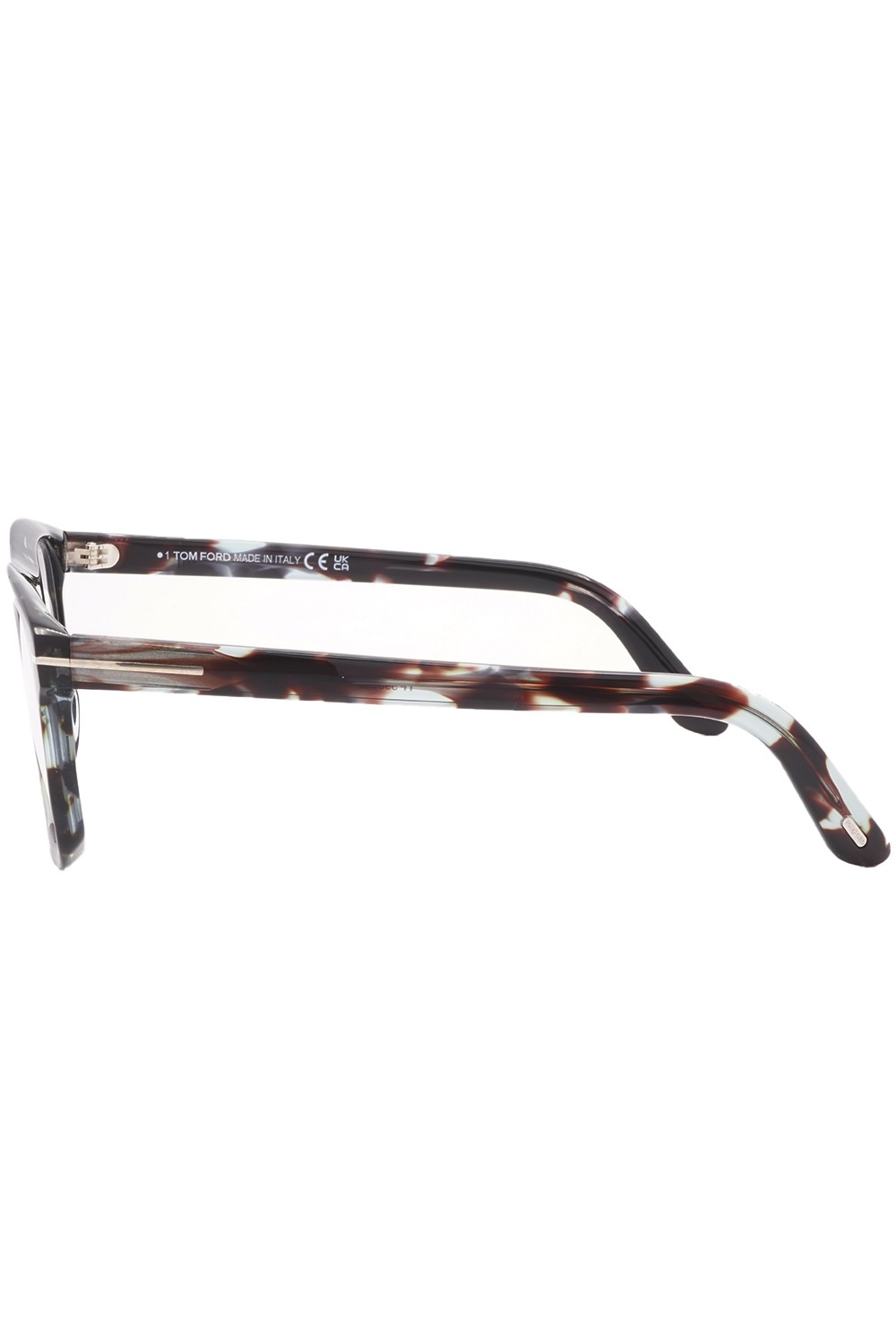 Tom Ford - Occhiali da vista in celluloide squadrati per uomo tartarugato -