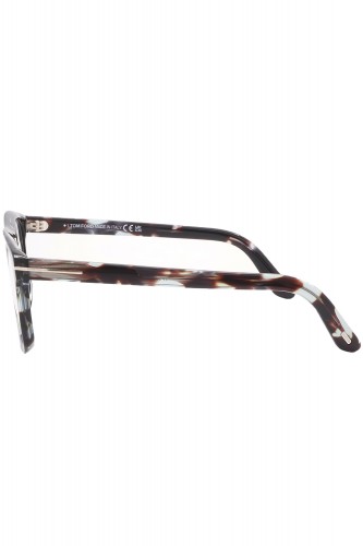 Tom Ford - Occhiali da vista in celluloide squadrati per uomo tartarugato -