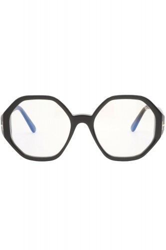 Tom Ford - Occhiali da vista in celluloide esagonali per donna nero - TF5967 001