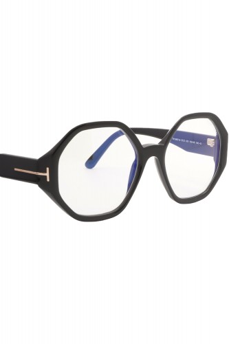 Tom Ford - Occhiali da vista in celluloide esagonali per donna nero - TF5967 001