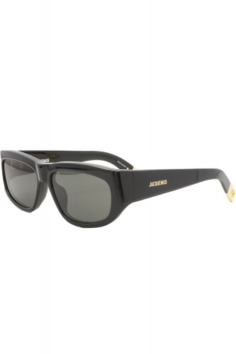 Jacquemus - Occhiali da sole in celluloide rettangolari unisex nero - PILOTA