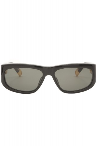 Jacquemus - Occhiali da sole in celluloide rettangolari unisex nero - PILOTA