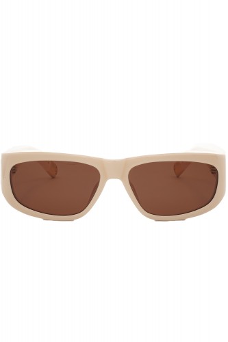 Jacquemus - Occhiali da sole in celluloide rettangolari per donna rosa - PILOTA 2