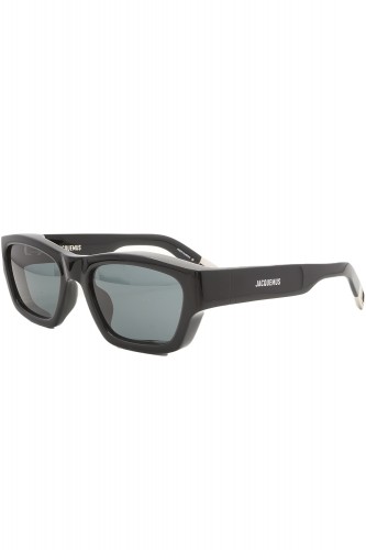 Jacquemus - Occhiali da sole in celluloide rettangolari unisex nero - MERIDIANO