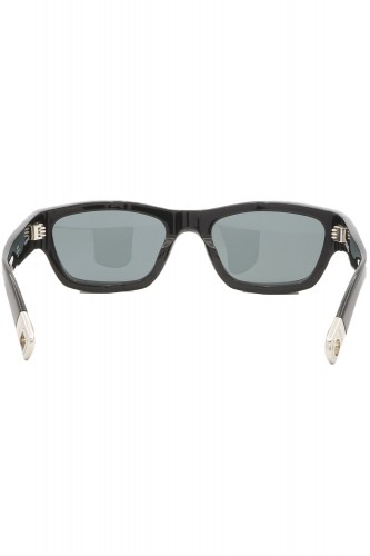 Jacquemus - Occhiali da sole in celluloide rettangolari unisex nero - MERIDIANO