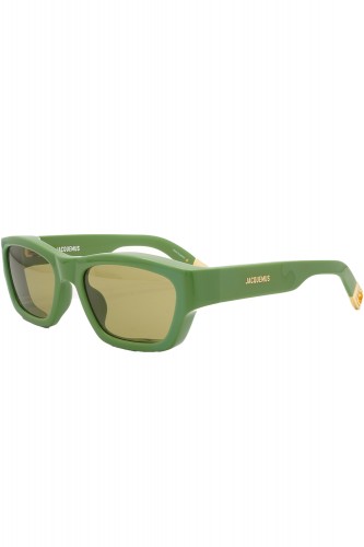Jacquemus - Occhiali da sole in celluloide rettangolari unisex verde -