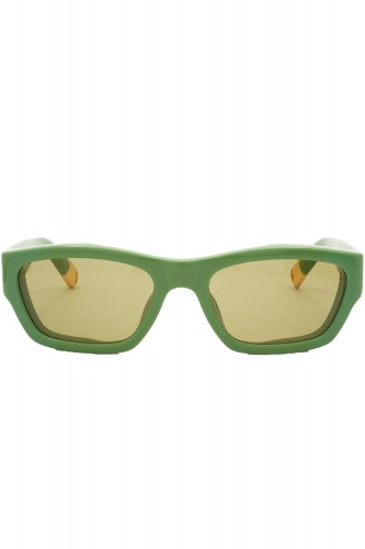 Jacquemus - Occhiali da sole in celluloide rettangolari unisex verde - 2