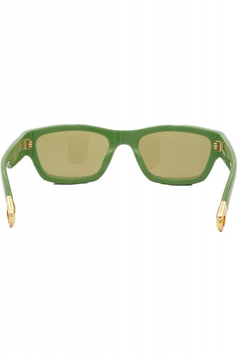 Jacquemus - Occhiali da sole in celluloide rettangolari unisex verde -