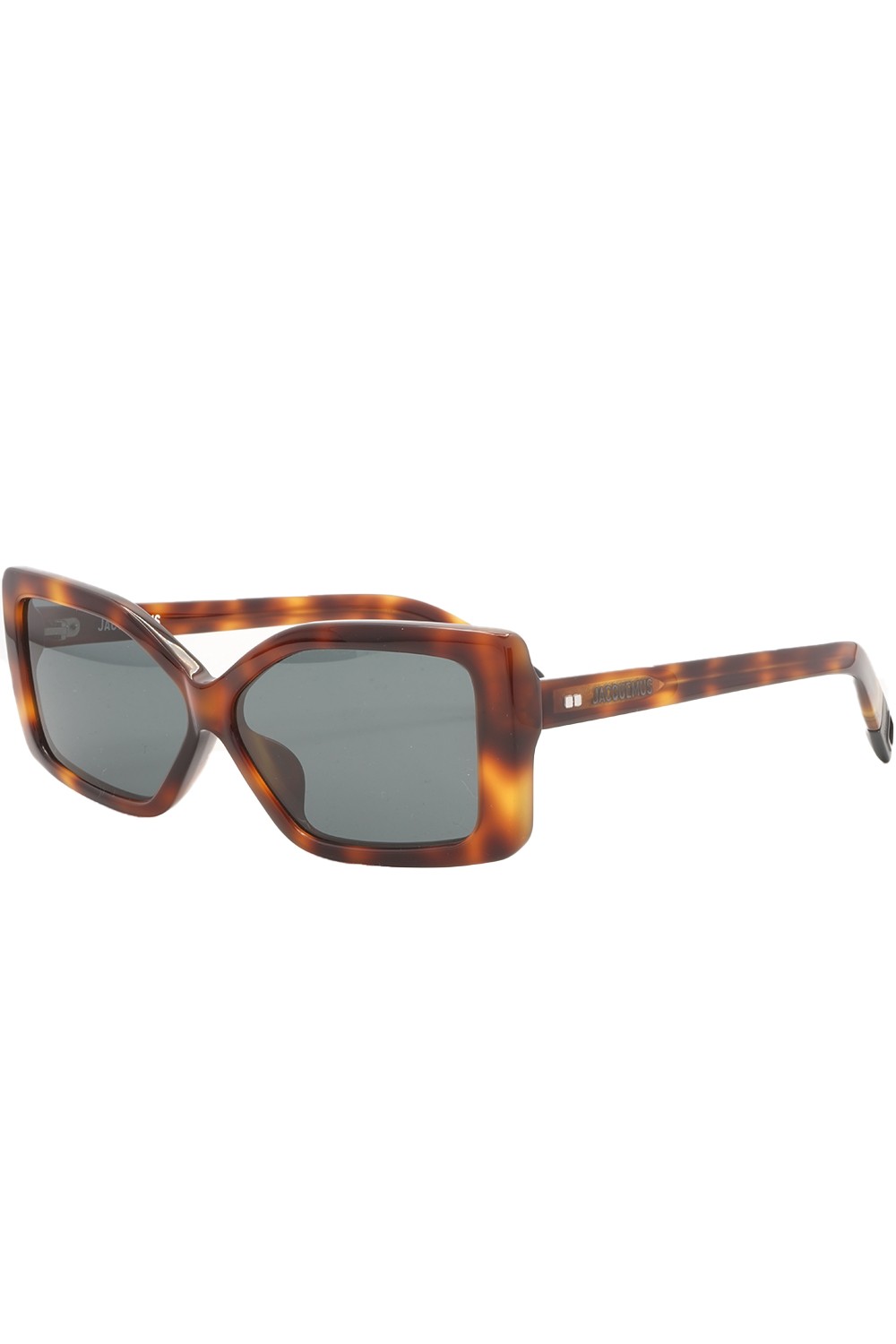 Jacquemus - Occhiali da sole in celluloide rettangolari per donna tartarugato -
