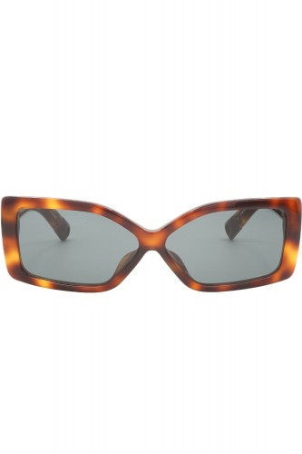 Jacquemus - Occhiali da sole in celluloide rettangolari per donna tartarugato - 2