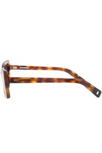 Jacquemus - Occhiali da sole in celluloide rettangolari per donna tartarugato -