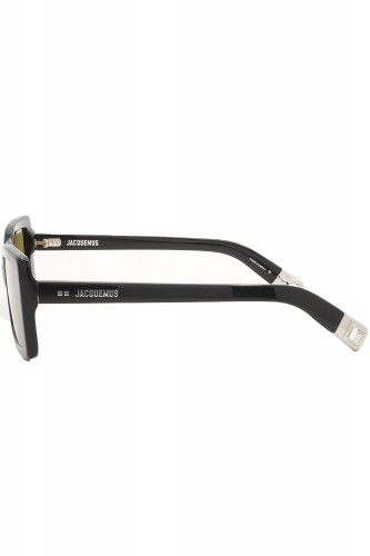 Jacquemus - Occhiali da sole in celluloide rettangolari per donna nero -