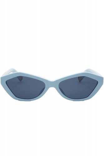 Jacquemus - Occhiali da sole in celluloide esagonali per donna celeste - 2