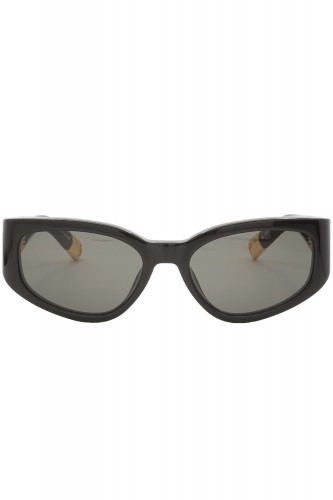 Jacquemus - Occhiali da sole in celluloide ovali per donna nero - JAC/5/1 2