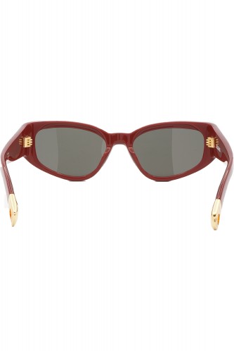 Jacquemus - Occhiali da sole in celluloide ovali per donna rosso - JAC/5/3