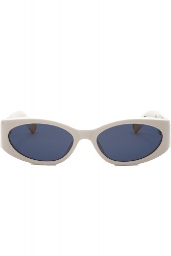 Jacquemus - Occhiali da sole in celluloide ovali per donna bianco - OVALO 9716 2