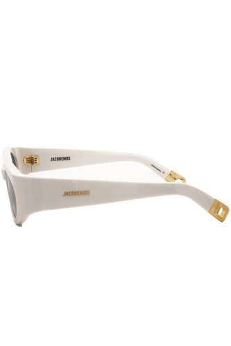 Jacquemus - Occhiali da sole in celluloide ovali per donna bianco - OVALO 9716