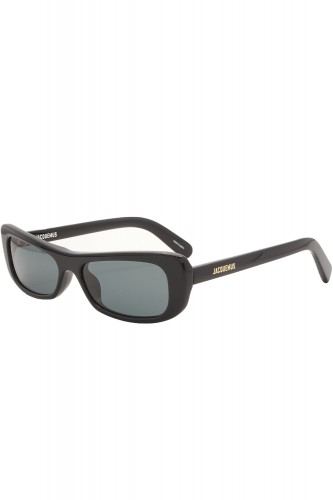 Jacquemus - Occhiali da sole in celluloide rettangolari per donna nero - CAPRI