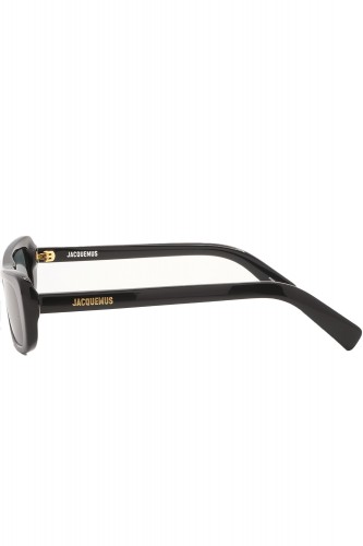 Jacquemus - Occhiali da sole in celluloide rettangolari per donna nero - CAPRI