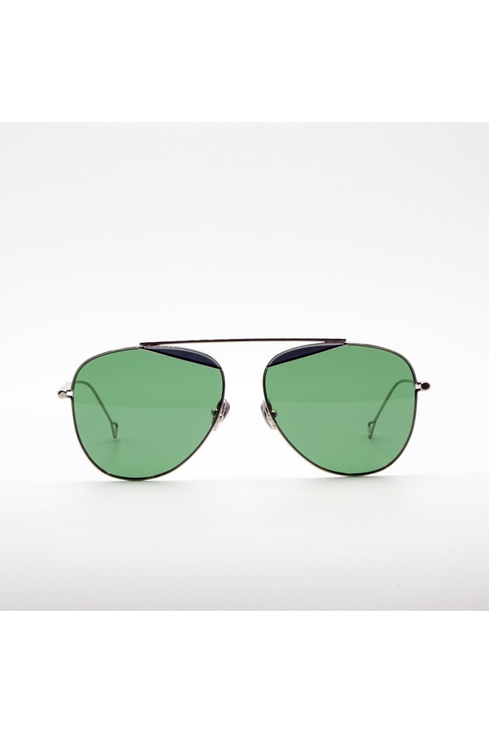 Haze - Occhiali da sole aviator in metallo per uomo nero, argento - DURETE