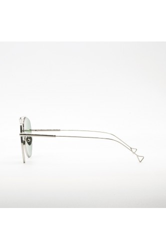 Haze - Occhiali da sole aviator in metallo per uomo nero, argento - DURETE