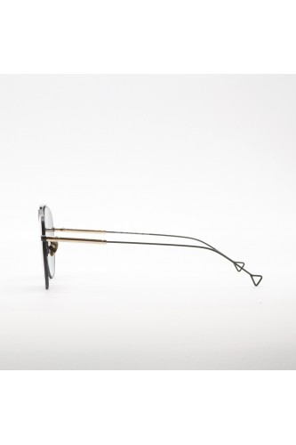 Haze - Occhiali da sole aviator in metallo per uomo nero, argento - DURETE