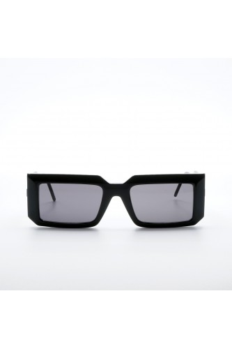 Soya - Occhiali da sole in celluloide rettangolari unisex nero, tartarugato - 2