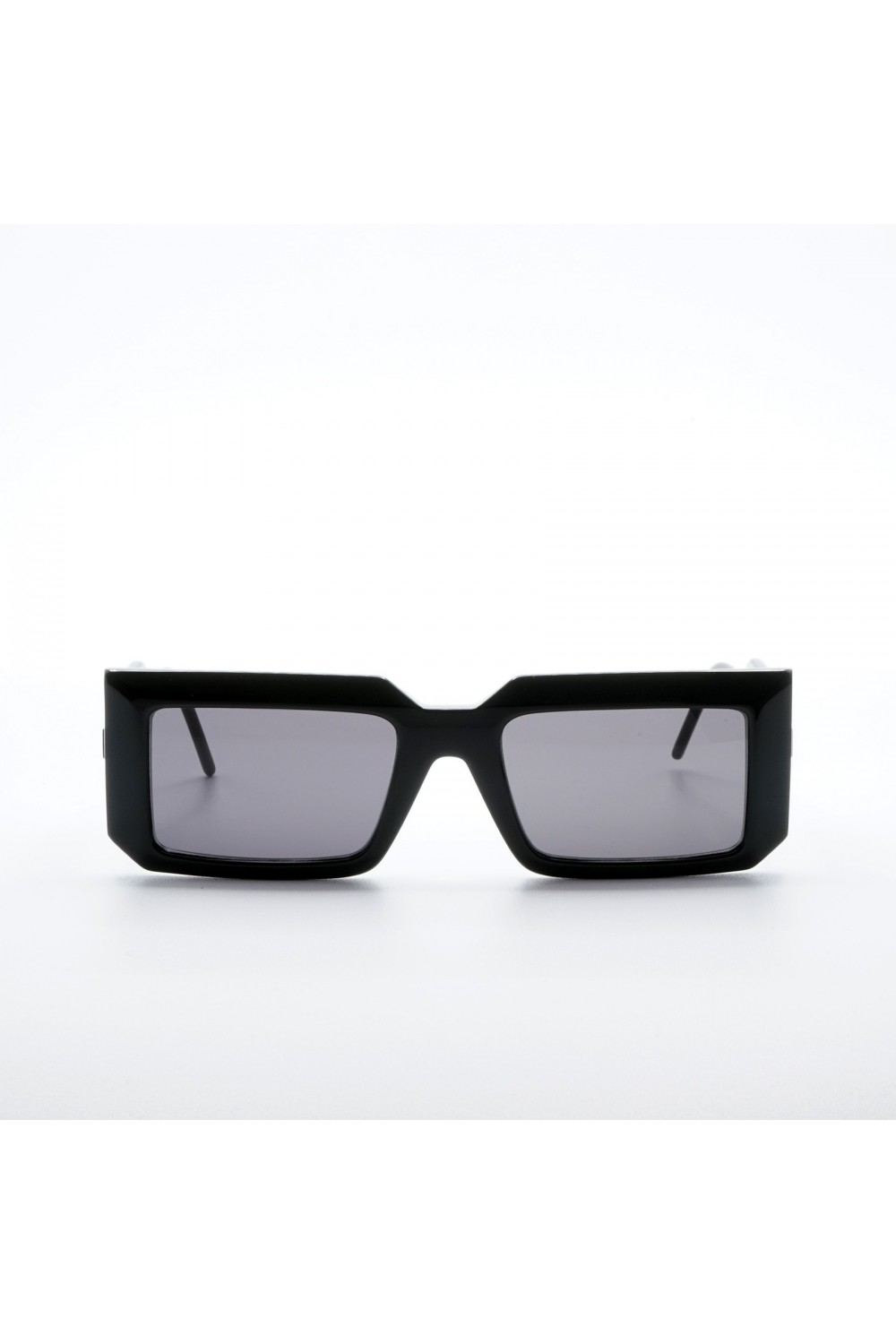 Soya - Occhiali da sole in celluloide rettangolari unisex nero, tartarugato -