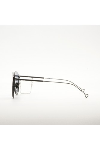 Haze - Occhiali da sole tondi in metallo con decoro LIMITED EDITION per uomo